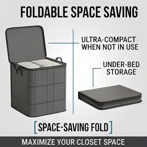 Spacious Moving Storage Bin Zippered Organizer for Clothes，2PC：180L - Image 5
