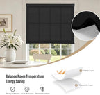 AOSKY No Drill Cordless Light Filtering Cellular Shade 35.5"W x 48"H Black - Image 5