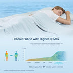 Cozy Bliss Cooling Comforter Twin Size, Cooling Blankets for Hot Sleepers and Night Sweats, Blue Summer Comforter for Twin Size Bed, Breathable Soft Lightweight Silk Smooth - Image 4