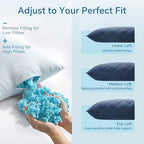 BEDELITE Cooling Body Pillow, Memory Foam Filled, Navy Blue, 20x54 Inches - Image 6
