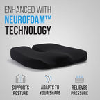 Elmara Doctor-Designed Semi-Truck Seat Cushion for Truck Driver – The Ultimate Comfort Solution for Long-Haul Drivers – Trucker Seat Cushion & Back Support – 2-Piece Ergonomic Set (Black) - Image 4