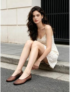 Jelly Flats for Women Jelly Sandals Low Heel Jellies Shoes Clear Pumps - Image 3