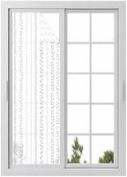 Window Privacy Film Frosted, Modern Minimalist Reusable Static Cling Window Tints, Rustic Leaves Vertical Stripes Gray Heat Control Windows Films for Offices, Balcony, 29.5 x 118 Inches by Unknown