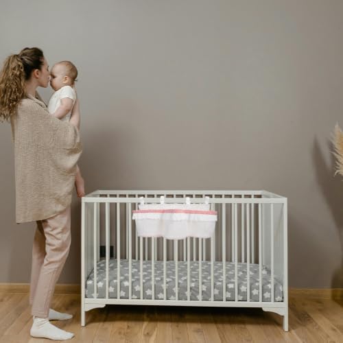 Crib Hanging Organizer Bag, Three Pocket Bedside Storage Caddy - Image 7