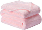 Fuzzy Throw Blanket, Plush Fleece Blankets for Adults, Toddler, Boys and Girls, Warm Soft Blankets and Throws for Bed, Couch, Sofa, Travel and Outdoor, Camping (Queen(80"x90"), XXL-Baby Pink) by WONDER+MIRACLE