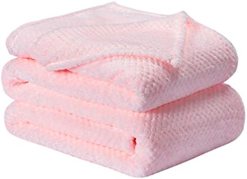 Fuzzy Throw Blanket, Plush Fleece Blankets for Adults, Toddler, Boys and Girls, Warm Soft Blankets and Throws for Bed, Couch, Sofa, Travel and Outdoor, Camping (Queen(80"x90"), XXL-Baby Pink) by WONDER+MIRACLE