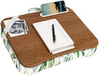 LAPGEAR Designer Lap Desk – Watercolor Leaves, Fits 15.6” Laptops by LapGear