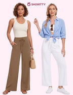 Showitty Wide Leg Pants for Women with Pockets, High Waist Yoga Lounge - Image 4