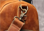 Men's Genuine Leather Travel Bag Business Handbag First Layer Cow Leather Gym Bag Leather Duffel Bag (Color : A) - Image 3