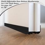 Lineshading 2 Sets U-Shaped Door Sweep 1 3/4" x 36", PVC Door Seal, Black - Image 3