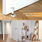 2 Pack Magnetic Door Stopper, Retractable Magnet Floor Door Stop with 0.4 in (10mm) Extension Base, Adhesive Door Magnetic Catch, Door Holder for Gaps Up to 1.4 in (35mm), White WT-2 - Image 6
