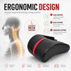 Car Neck Pillow for Toyota Compact SUV RAV4 Prime 2021–2024, Leather Leather Headrest Cushion, Soft Padded Neck Support for Driving, Comfortable Pillow for Daily Commutes,B Red - Image 3