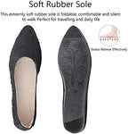 KUNWFNIX Women Ballet Flats Rhinestone Wedding Ballerina Shoes Foldable Sparkly Comfort Slip on Flat Shoes - Image 5