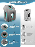Maliton Inflatable Travel Pillow for Airplane (Dark Grey) - Image 3