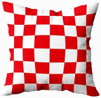 EMMTEEY Red White Gingham Checkered Pillow Covers 24x24 Set of 2 - Image 2
