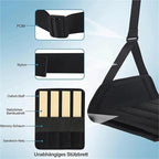 Foot Hammock for Plane Travel 2pcs Lightweight Plane Footrest Hammock - Support Plate, Portable Long Travel(Black) - Image 5