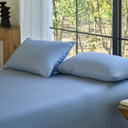 DOZ Pillowcase Set, 100% Viscose derived from Bamboo, Organically Grown, Buttery Soft, Silky, Breathable, Cooling, Oeko-TEX, High GSM, 2-Pack, Envelope Closure (King, Sky) by DOZ