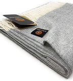 Alpaca Home - 100% Pure Baby Alpaca Eco Herringbone Sofa Throw Blanket, 71" X 51" (Grey)… - Image 2