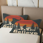 Bigfoot Pillowcases Queen Size Set of 2 - Sasquatch Pillow Cases with Envelope Closure, Boys Retro 70s Decorative Pillow Covers for Bed Couch, Soft Breathable Microfiber - Image 3