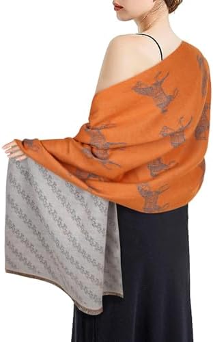 EXTREE Scarfs for Women Pashmina Silky Shawl Wrap for Evening Dressing Blanket Open Front Poncho Cape - Image 3