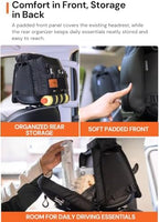 camping moon Car Headrest Pillow with Storage Car Seat Headrest Organizer - Image 2