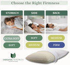 ORGANIC TEXTILES 100% Talalay Latex Bed Pillow with GOTS Certified Organic Cotton Cover (Queen Size - Firm) - Pack of 1 - Image 2