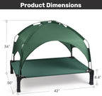 Heeyoo Elevated Dog Bed with Removable Canopy, Portable Dog Cot with Sun Protection Shade Tent, Raised Pet Cooling Cot Bed for Dogs, 42in - Image 6