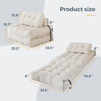 MAXYOYO Folding Sofa Bed, Convertible Chair Bed with Pillow - Image 2