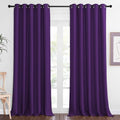 NICETOWN Patio Blackout Curtain Panels - Extra Wide Sliding Door Thermal Insulated Drape, Privacy Room Divider Curtain for Bedroom Office (Royal Purple, 66 x 118 Inch Long) by NICETOWN