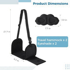 2-Pack Adjustable Travel Foot Rest Set with Sleep Masks, Foot Hammocks for Airplanes, Office, and Desk Use, Portable Design - Image 4