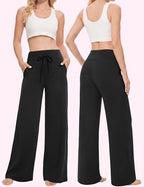 Showitty Wide Leg Pants for Women with Pockets, High Waist Yoga Lounge - Image 2