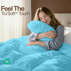 Utopia Bedding Comforter King Size, Duvet Insert, Aqua, 90 x 102 Inches - Image 4