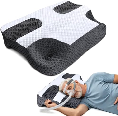 SAHEYER CPAP Pillow for Side Sleeping, CPAP Nasal Pillows for All CPAP Masks Users to Reduce Air Leaks Masks Pressure, Neck Support Pillows for Sleeping for Neck Pain Relief by SAHEYER