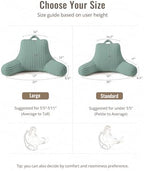 Blissful Diary Reading Pillow for Bed, Backrest Pillow, Mint Green - Image 7