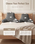 Blissful Diary Reading Pillow for Bed, Backrest Pillow, Slate Gray - Image 5