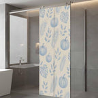 Window Privacy Film Frosted, Blue Pumpkins Fall Static Cling Door Window Covering, Thanksgiving Tropical Palm Rustic UV Blocking Windows Film for Office, Hotel, Bedroom, 29.5 x 78.7 Inches - Image 5