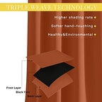 NICETOWN Burnt Orange Blackout Curtain for Sliding Door, Grommet Patio Door Curtain Wide Window Treatment Privacy Thermal Curtain for Bedroom/Living Room (1 Panel, W80 x L95) - Image 4