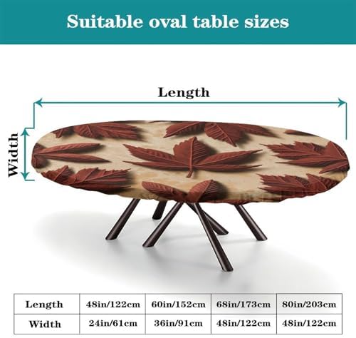 Oval Fitted Tablecloth, Plaid Pattern Printed on Fitted Table Cover, for Parties & Celebrations Holiday Dinners, Fits for 48" x 68" Oval Tables - Image 4
