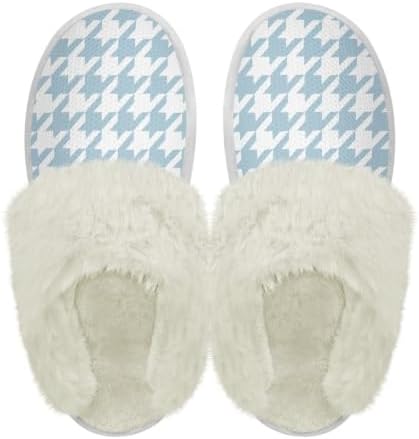 Cotton Slippers With Fluffy Edges House Slippers Non‑Slip Sole by Unknown