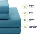 Sweet Home Collection 7 Piece Comforter Set Bag Solid Color All Season Soft Down Alternative Blanket & Luxurious Microfiber Bed Sheets, Marino, Twin - Image 3