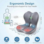 Driver Seat Cushion for Car with Integrated Lumbar Support, Ergonomic Memory Foam Car Seat Pad, lower back & Sciatica Pain Relief Car Cushion for Long Driving, 18.1 × 17 × 15 in, 4 in Max Thickness - Image 4