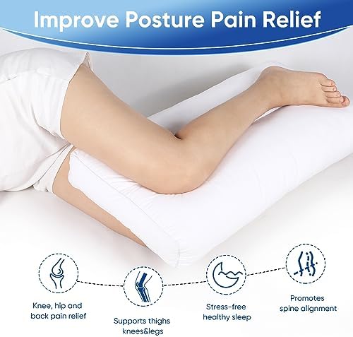 MINUPWELL Knee Pillow for Side Sleepers, 6 Inch Height Between Leg & Under Knee Pillow for Back Sleepers - Leg Pillow with 1200G 7D High Suppot Alternative for Relieving Leg, Back, and Knee Pain - Image 3