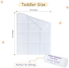 ZPECC Toddler Down Alternative Comforter, 39" x 47", White - Image 2