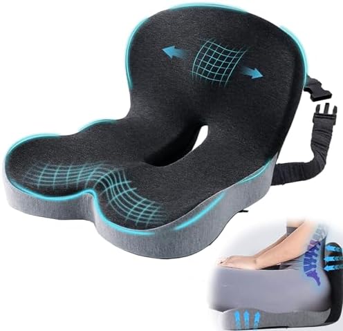 Seat Cushion with Lumbar Support Pillow, Back and Seat Cushion for Office by MosxoedEnjoyLife