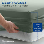 DREAMCARE Twin XL Sheets - 4pc Breathable Cooling Sheets Twin XL Sheet Sets - Image 3