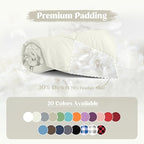 puredown® Soft Feather Down Throw Blanket Lightweight Packable Couch Throw for Indoor and Outdoor Use, Throw 50"X70", Ivory - Image 3