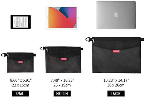 pack all 3 Pcs Water-Resistant Zipper Pouch, Mesh Zipper Bag - Image 6