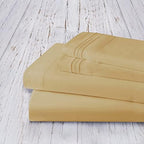 Mocassi Full Sheet Set - Luxury Hotel 1800 Premier Bedding Sheets & Pillowcases - Ultra Soft Breathable & Cooling Bed Sheets - Deep Pocket - Wrinkle Resistant - 4 Piece Set - Full, Gold - Image 4