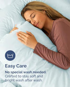 King Pillow Cases - 8 Pack Soft Pillowcase Covers - 20" x 40" (Ice Blue) - Image 6