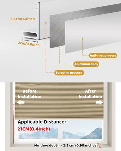 Self-Adhesive Blackout Window & Door Strips - Light Blocking, Energy Efficient Solution for Blinds & Shades, Easy Installation, Enhance Home Privacy & Comfort,172.7cm/68inch - Image 3